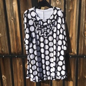 Zadie B’s black/white polka dot top